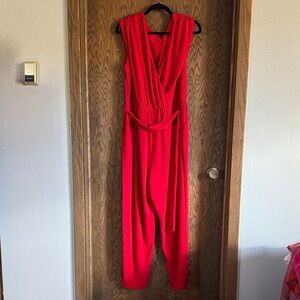 Express‎ Vibrant Red Jumpsuit